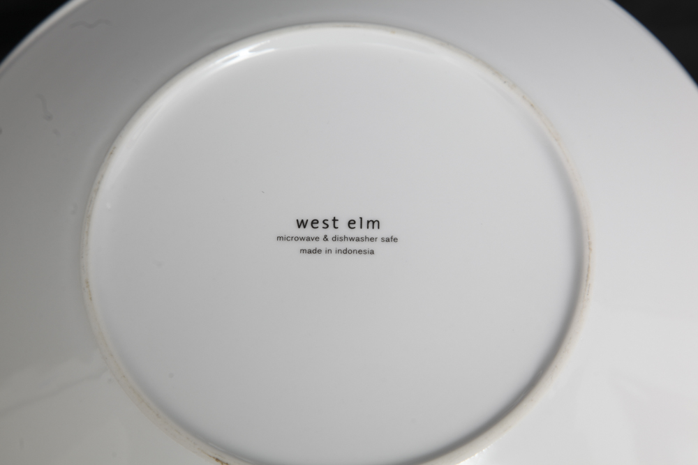 Set of White China Plates