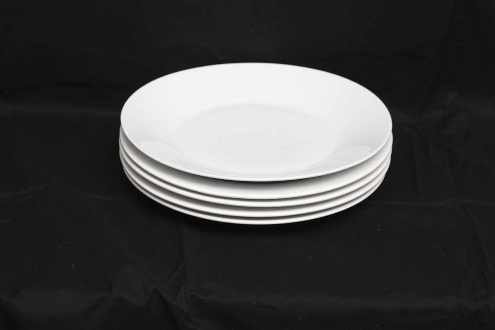 Set of White China Plates