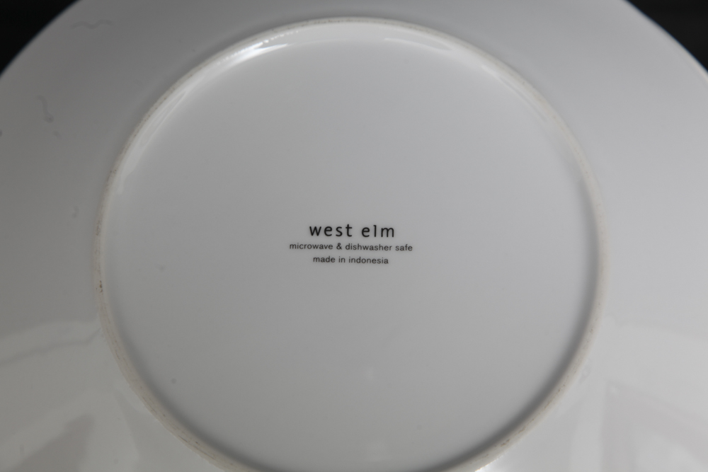 Set of White China Plates