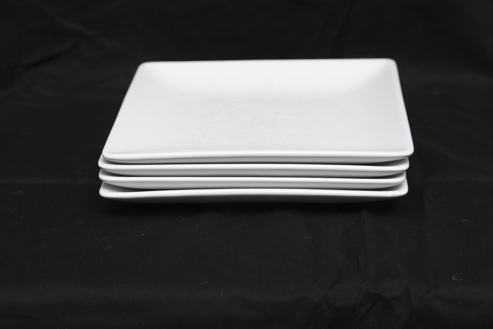 Set of White China Plates