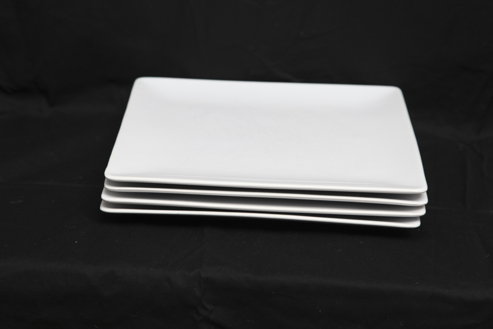 Set of White China Plates