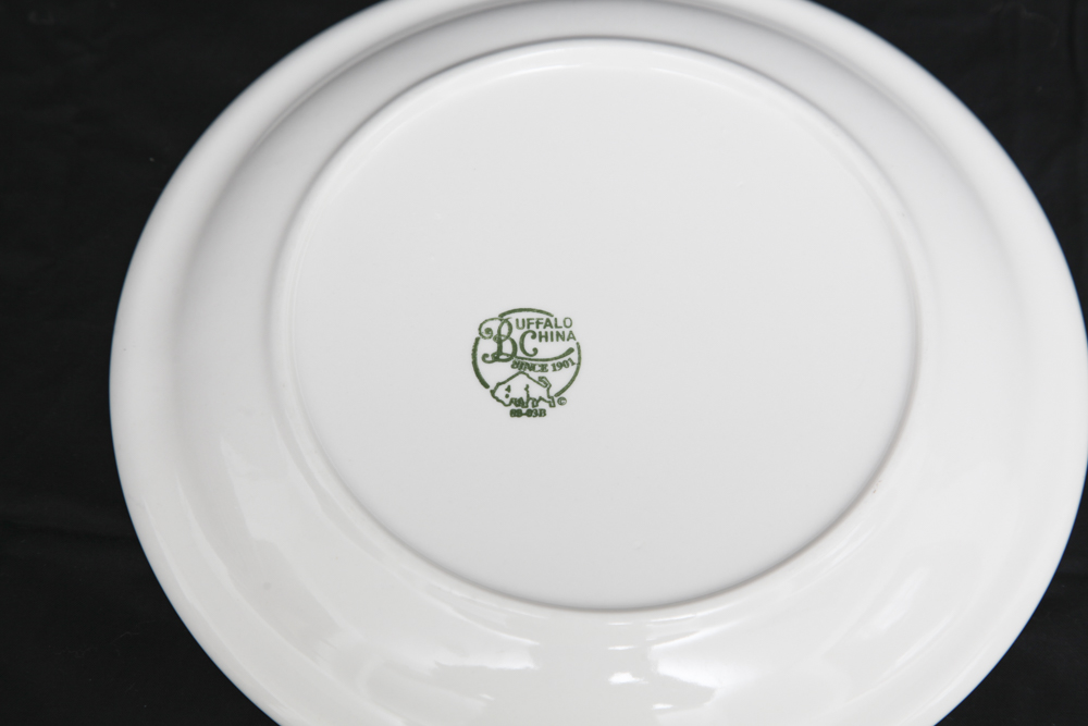 Assortment of White China Plates