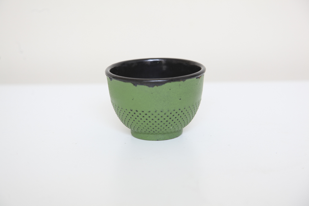 Cast Metal Teapot and Cup