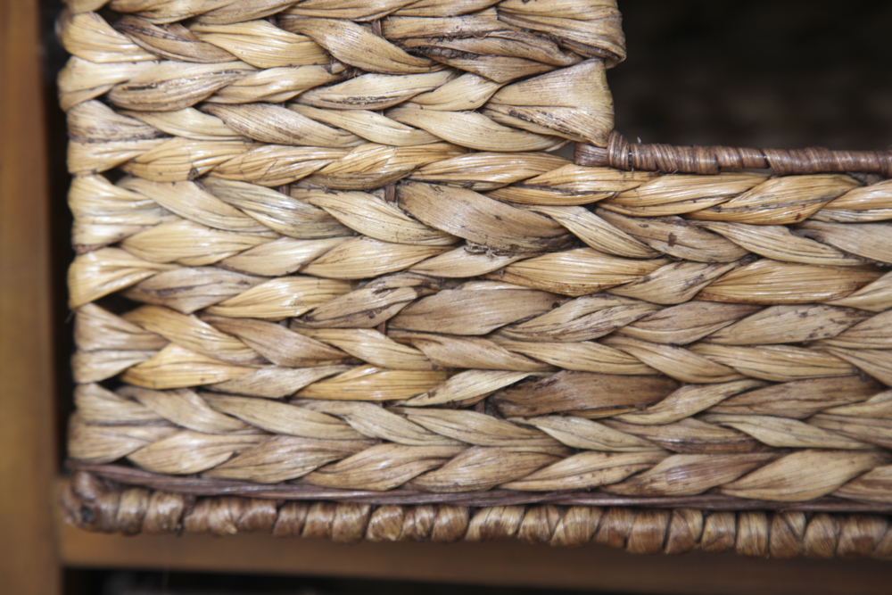 Pine Case With Wicker Drawers