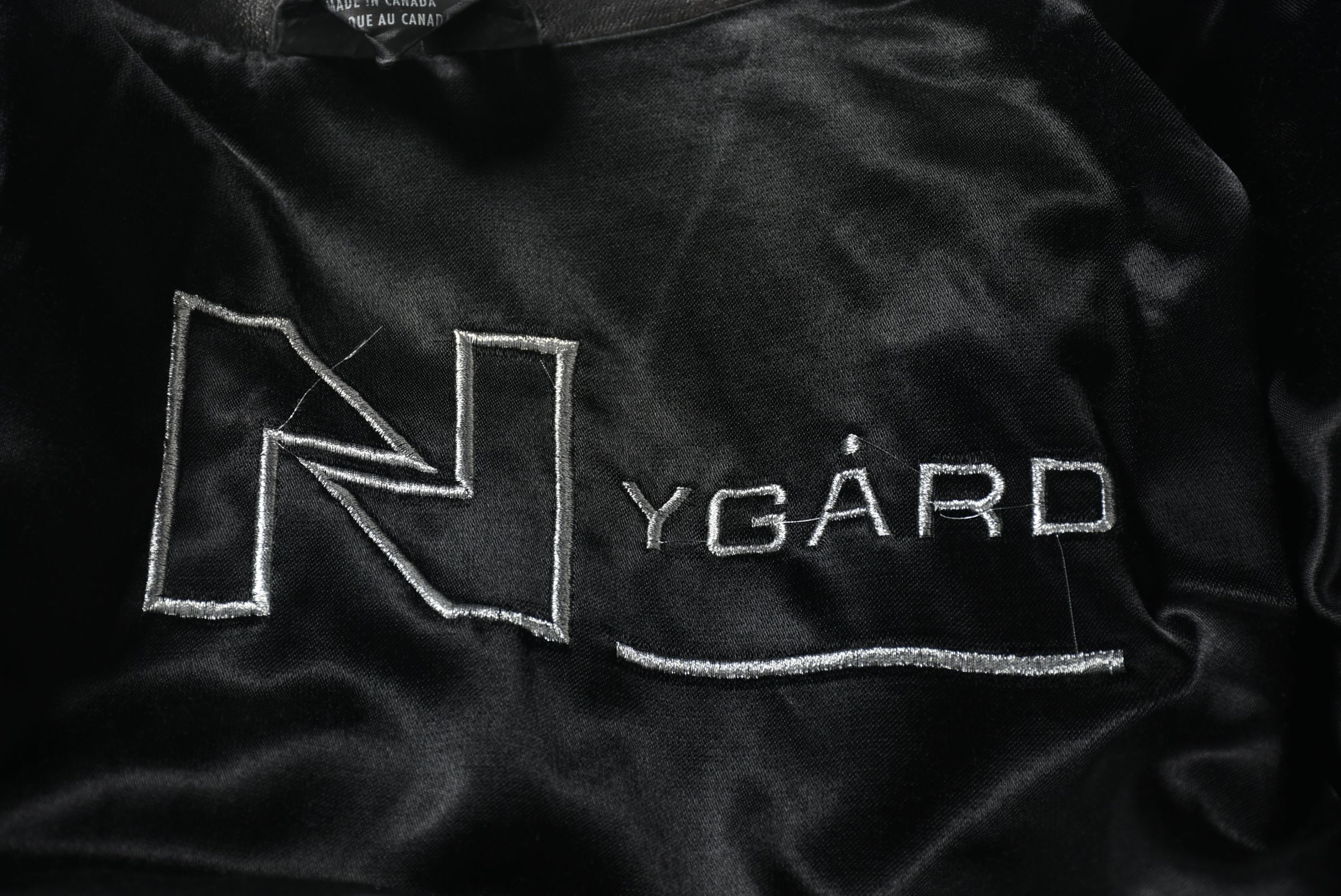 Peter Nygard Black Calfskin Leather Coat