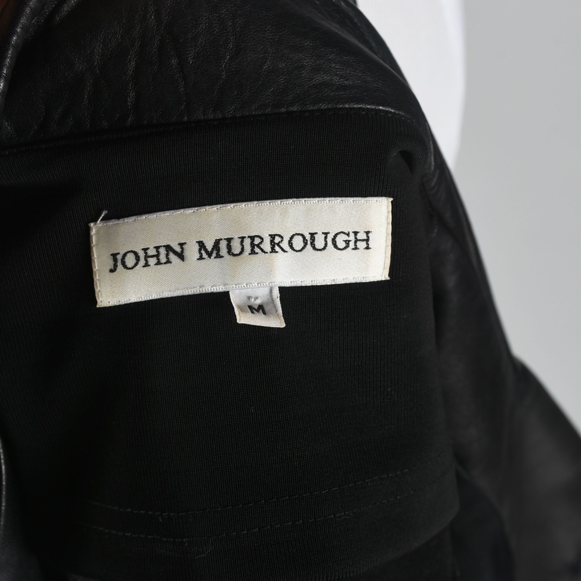 John Murrough Designer Black Leather Jacket