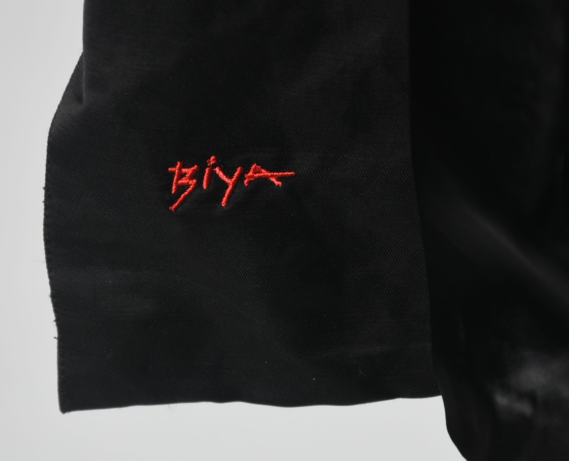 Biya Black Coat Embellished with Sequins and Rhinestones