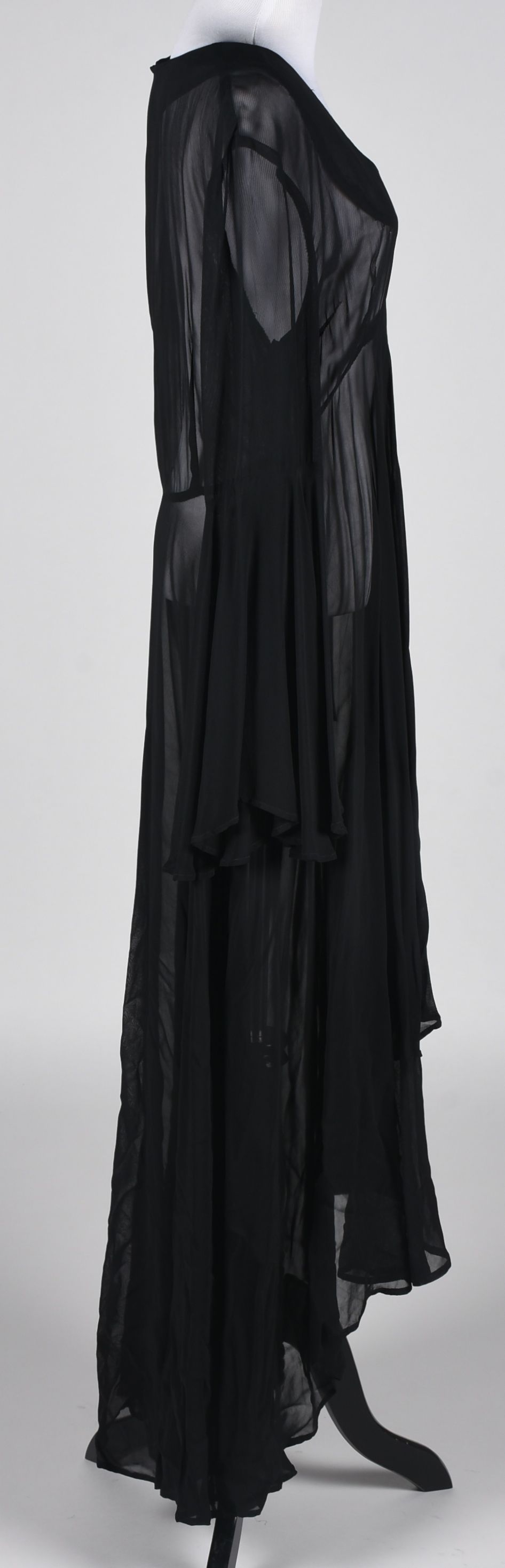 Les Habitudes of Los Angeles Black Chiffon Dress