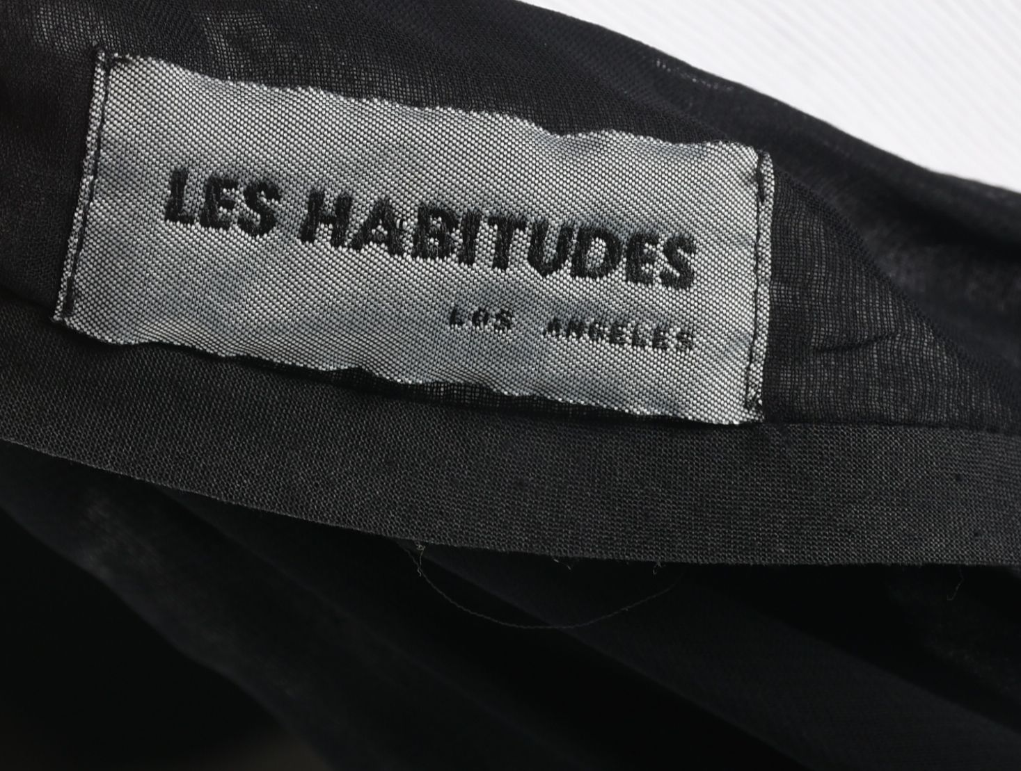 Les Habitudes of Los Angeles Black Chiffon Dress