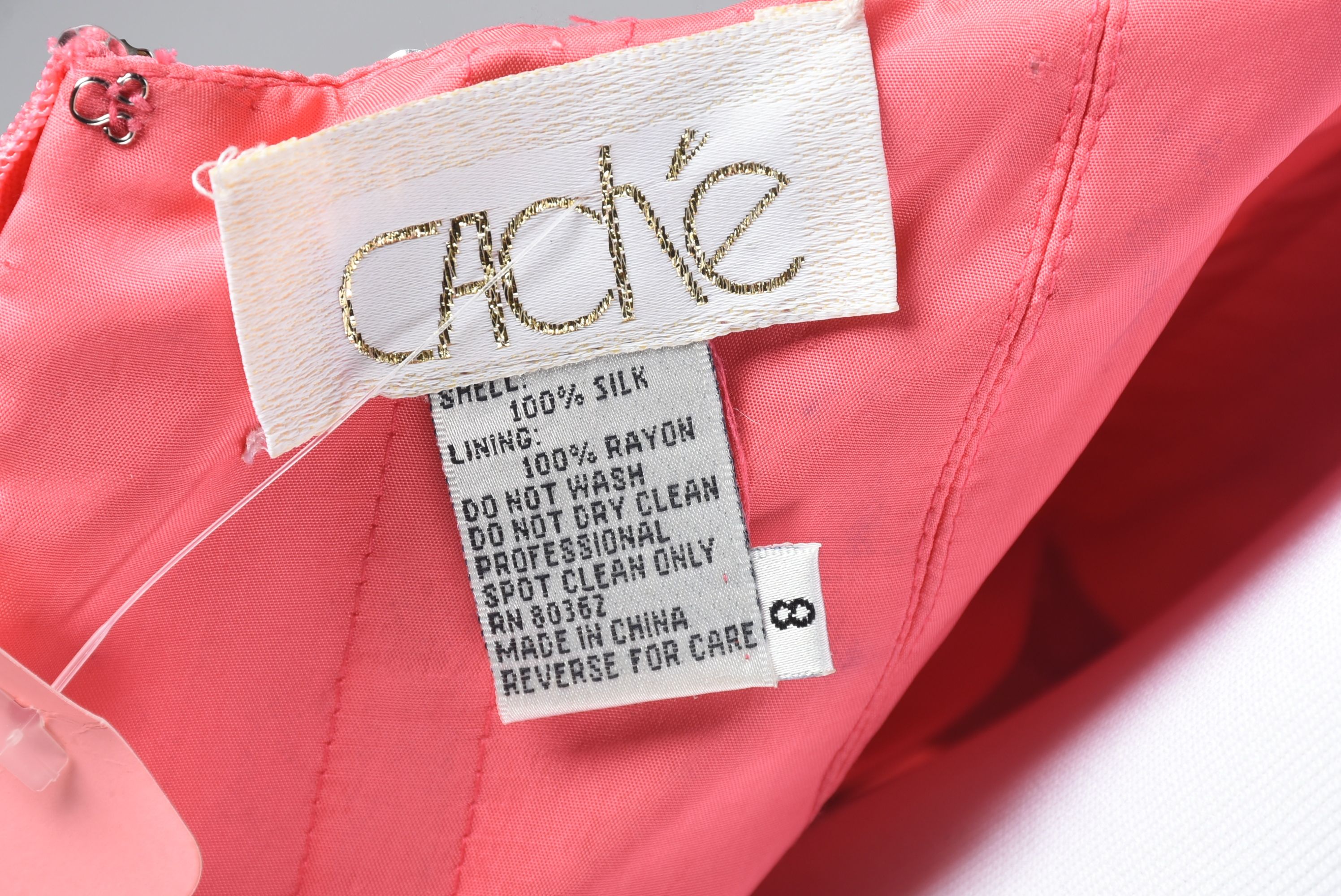 Cache Pink Silk Embellished Formal Gown with Slingbacks