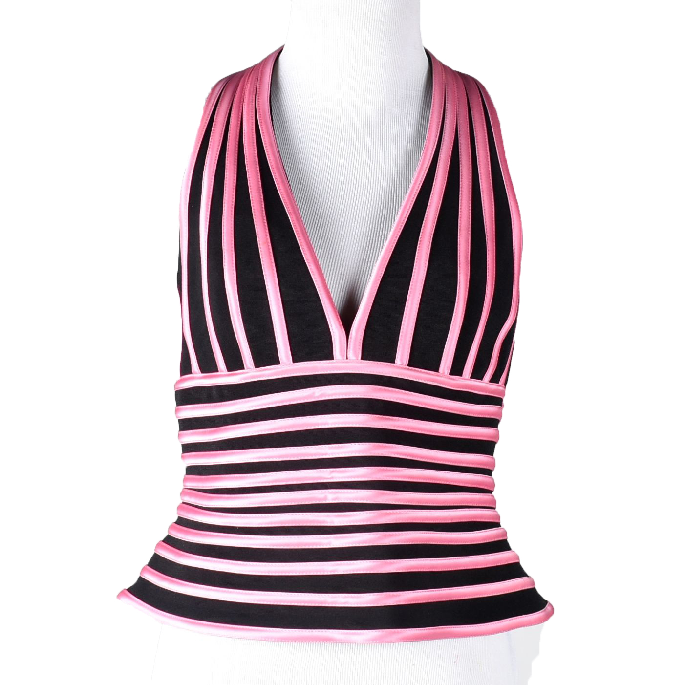 Black and Pink Halter Style Top