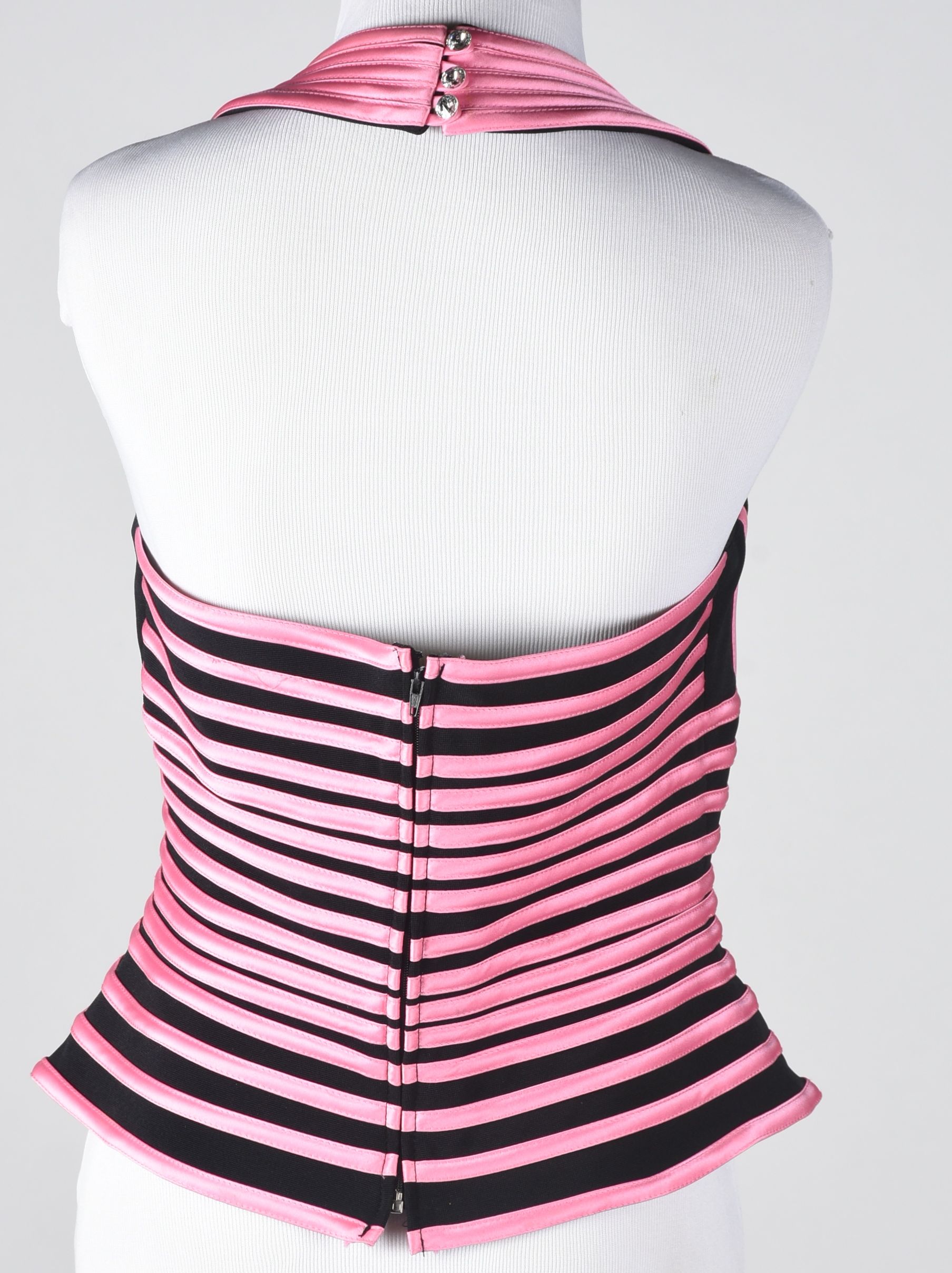 Black and Pink Halter Style Top
