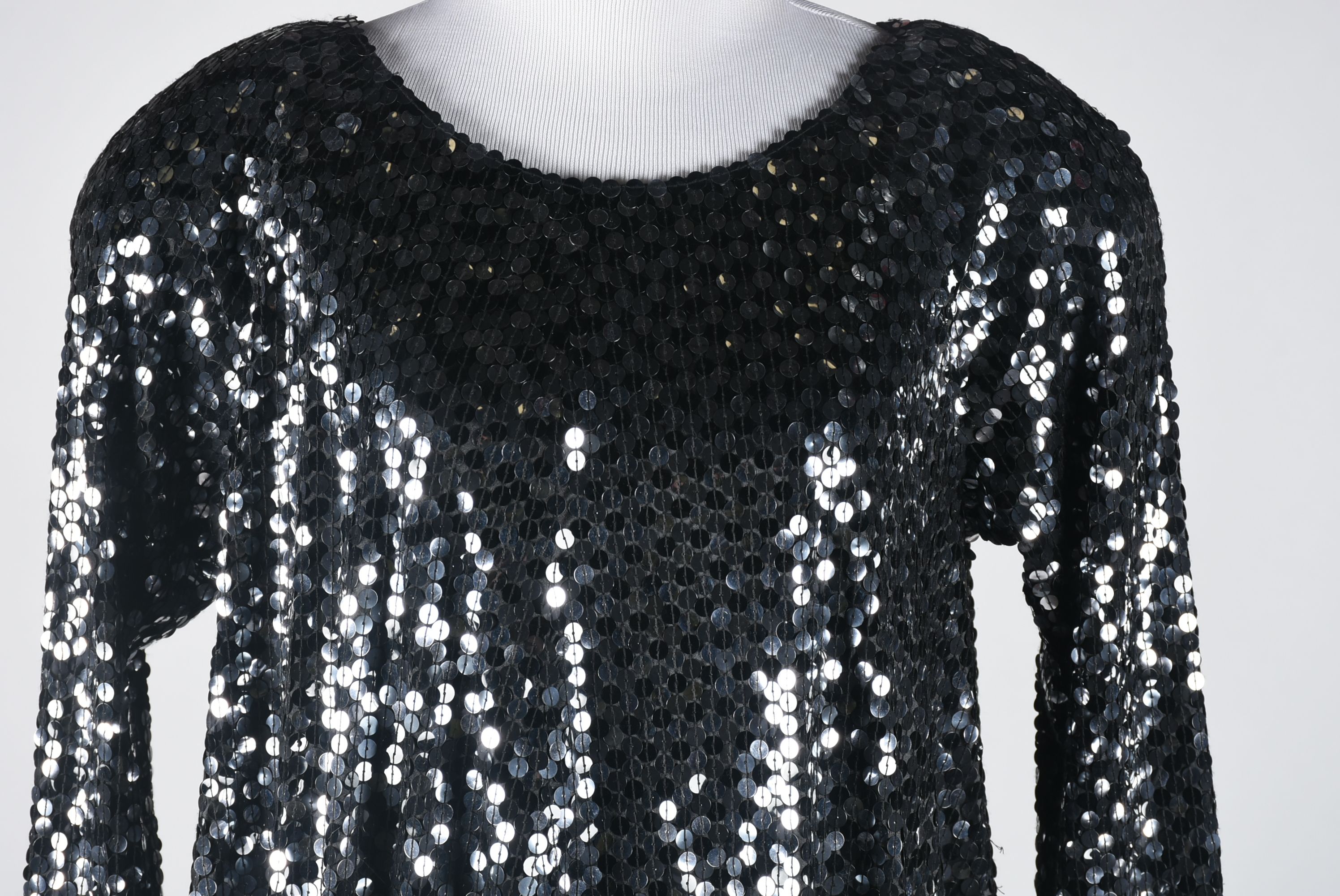 Black Tie Sequined Dress Worn at a Show By Tanya When She Was Pregnant