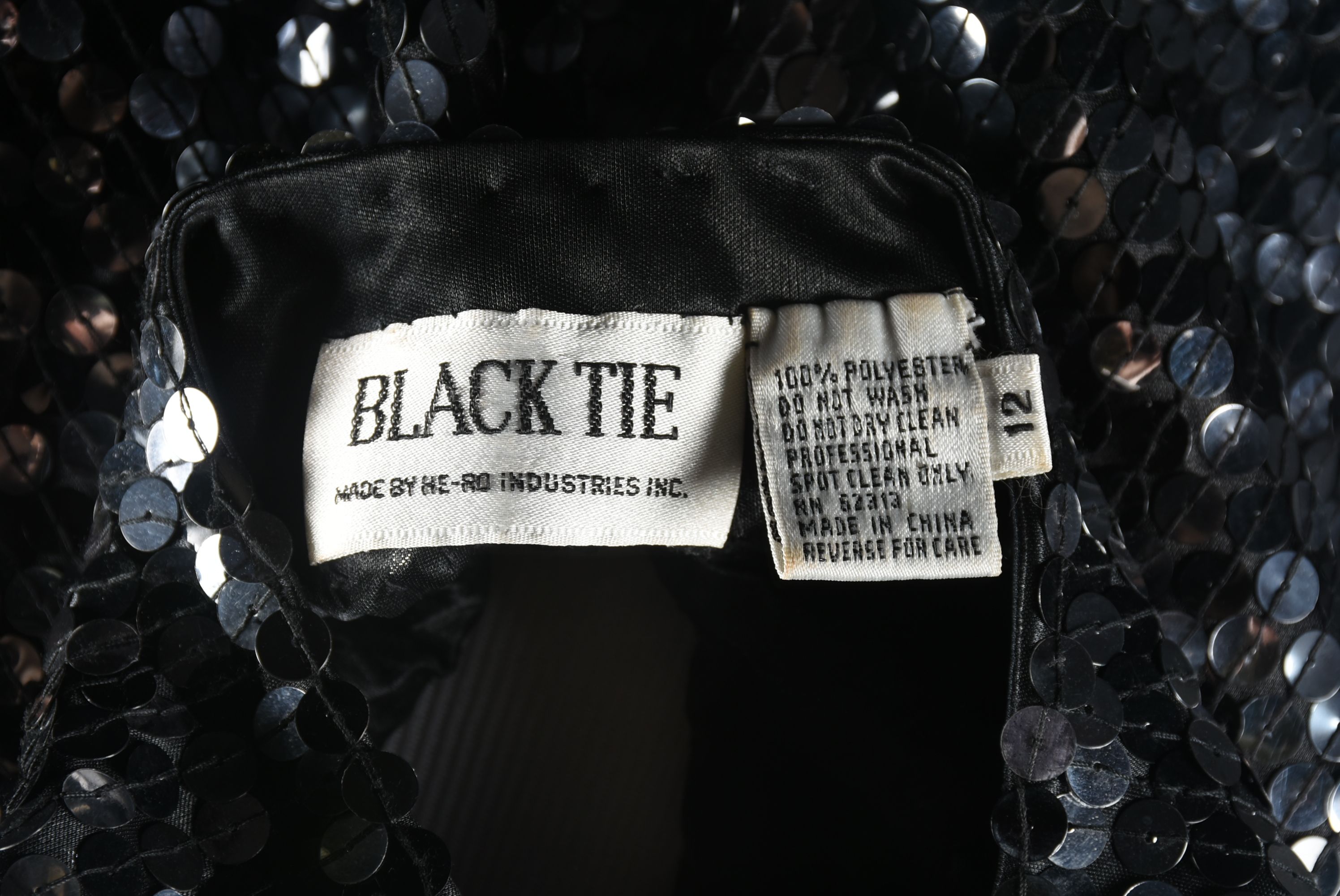 Black Tie Sequined Dress Worn at a Show By Tanya When She Was Pregnant