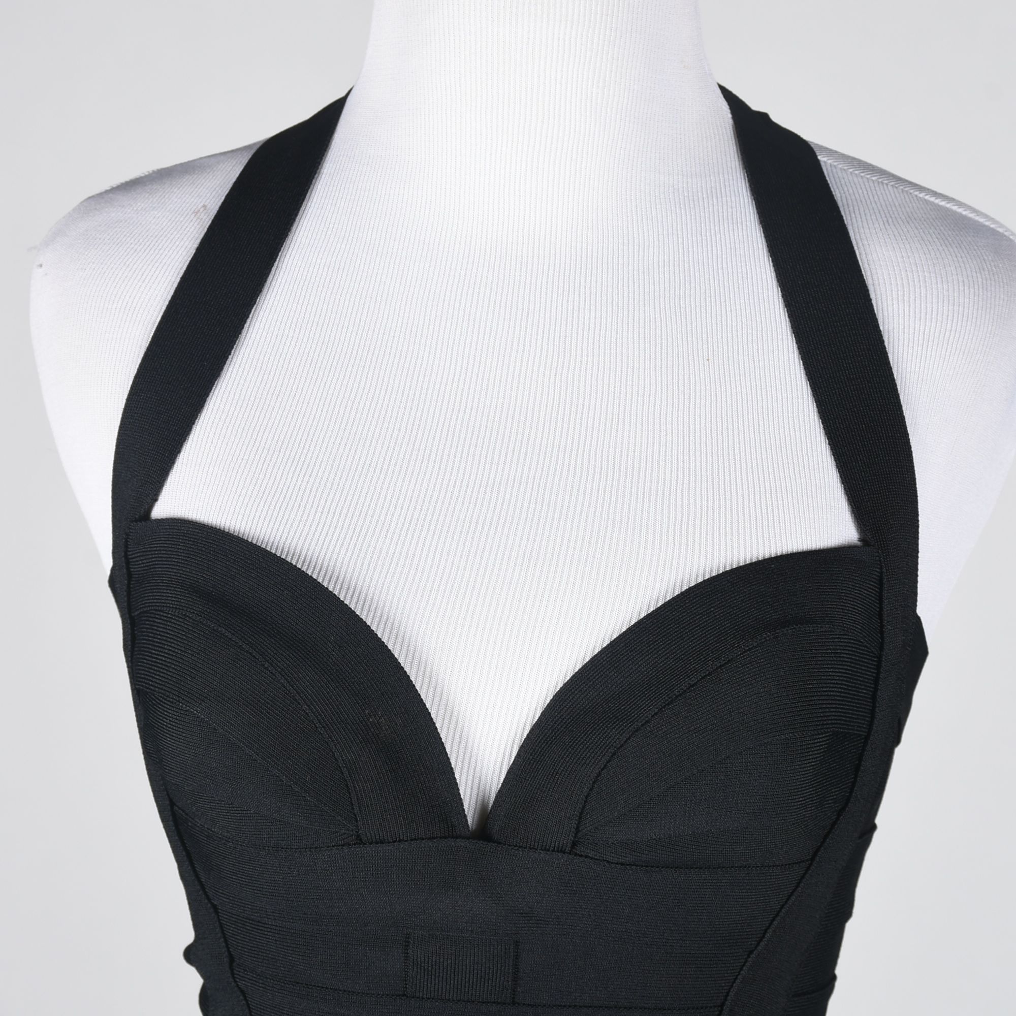 Hervé Leger Couture Black Bandage Evening Gown, Circa 1990s