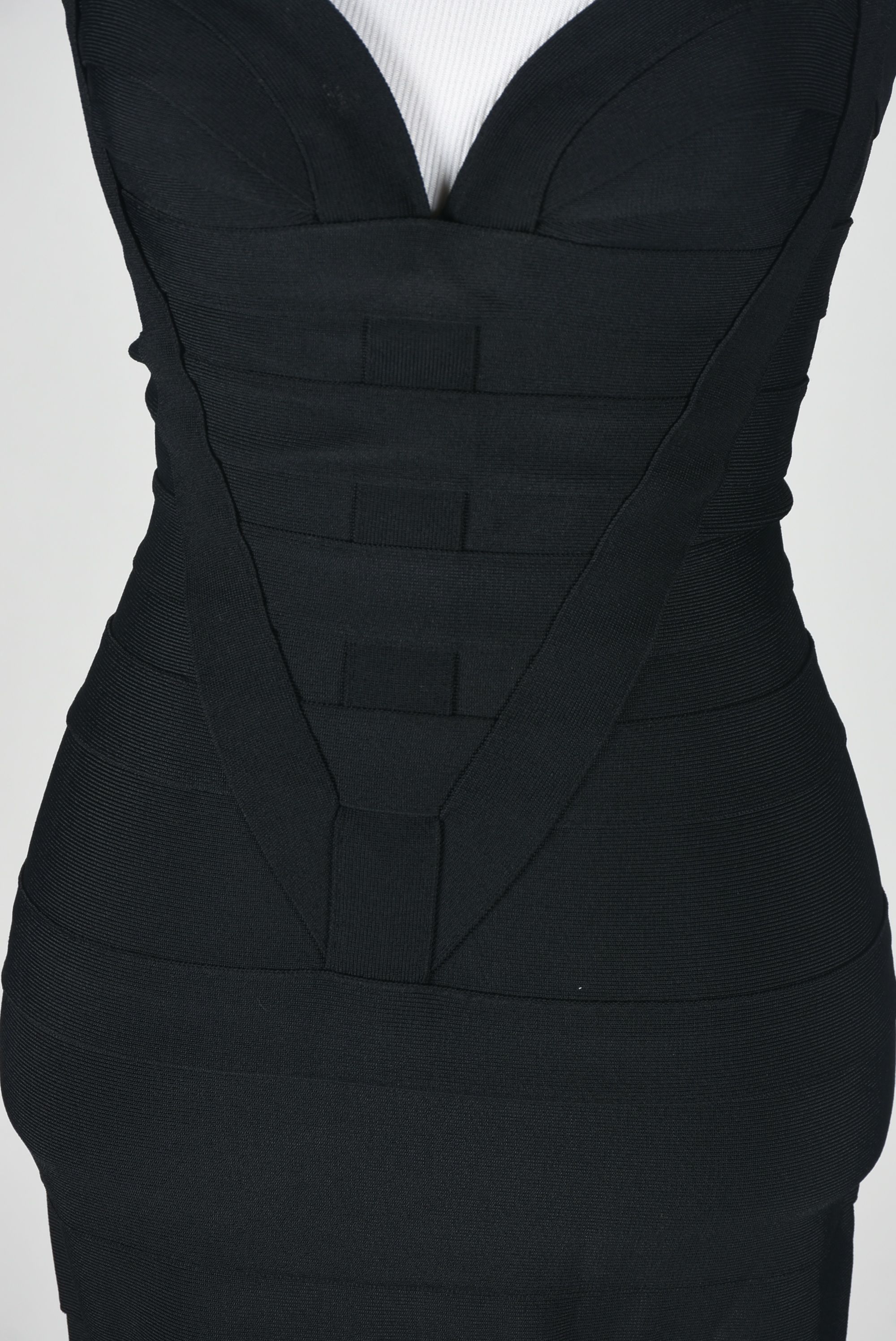 Hervé Leger Couture Black Bandage Evening Gown, Circa 1990s