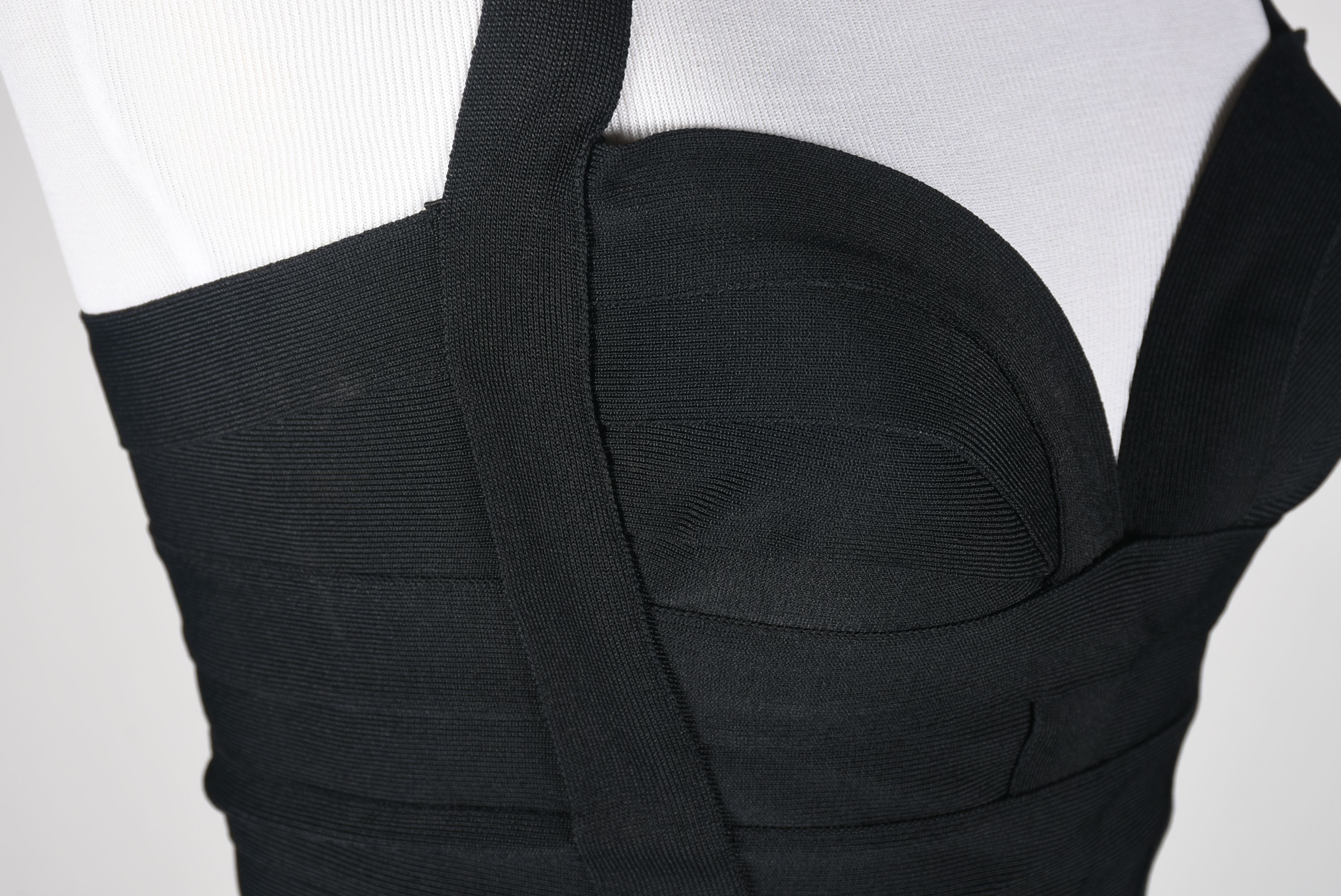 Hervé Leger Couture Black Bandage Evening Gown, Circa 1990s