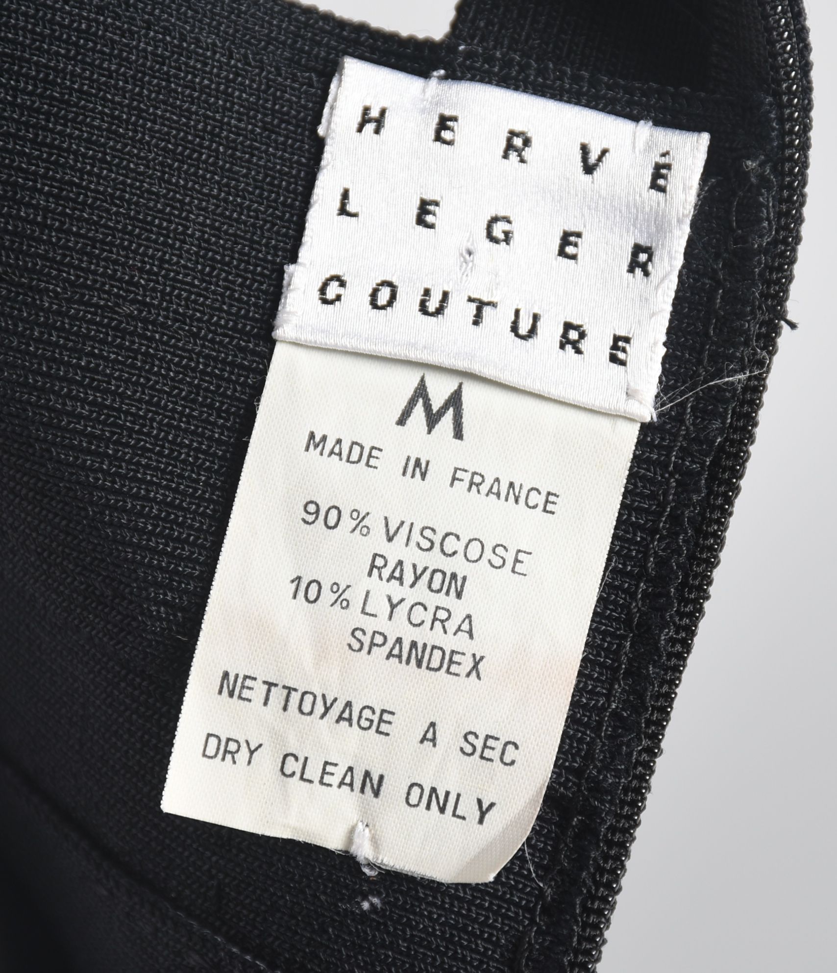 Hervé Leger Couture Black Bandage Evening Gown, Circa 1990s