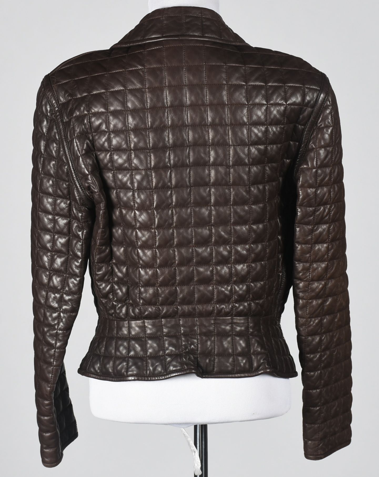 Gucci Brown Leather Quilted Jacket
