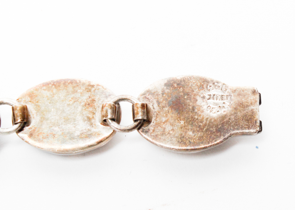 Sterling Silver and Black Enamel Jewelry