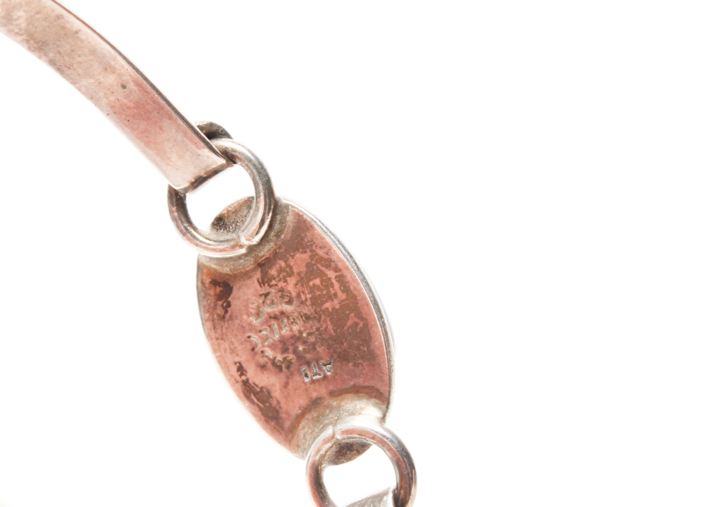 Sterling Silver and Black Enamel Jewelry