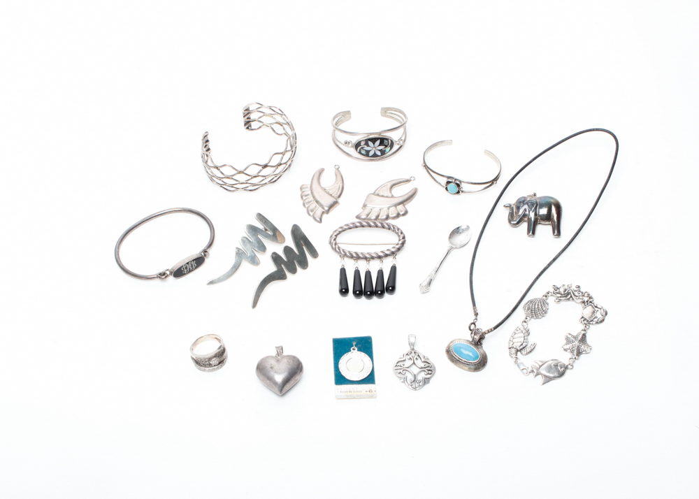 Collection of Vintage Sterling Silver Jewelry
