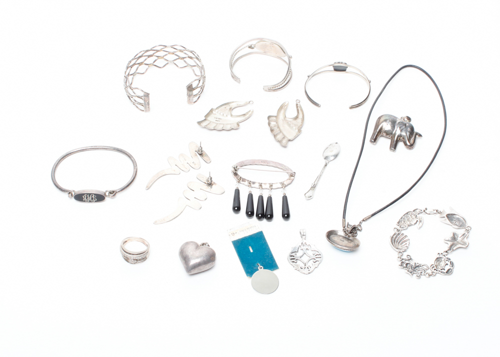 Collection of Vintage Sterling Silver Jewelry