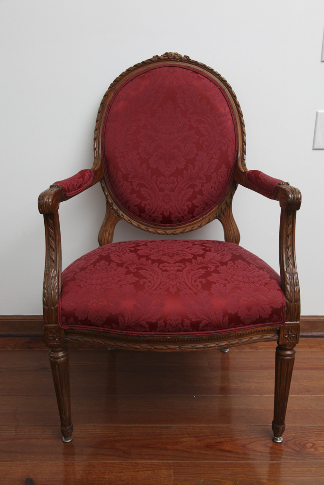 Federal Style Carved Mahogany Armchair