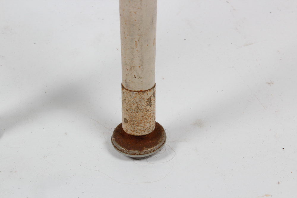 Set Four White Metal Side Chairs