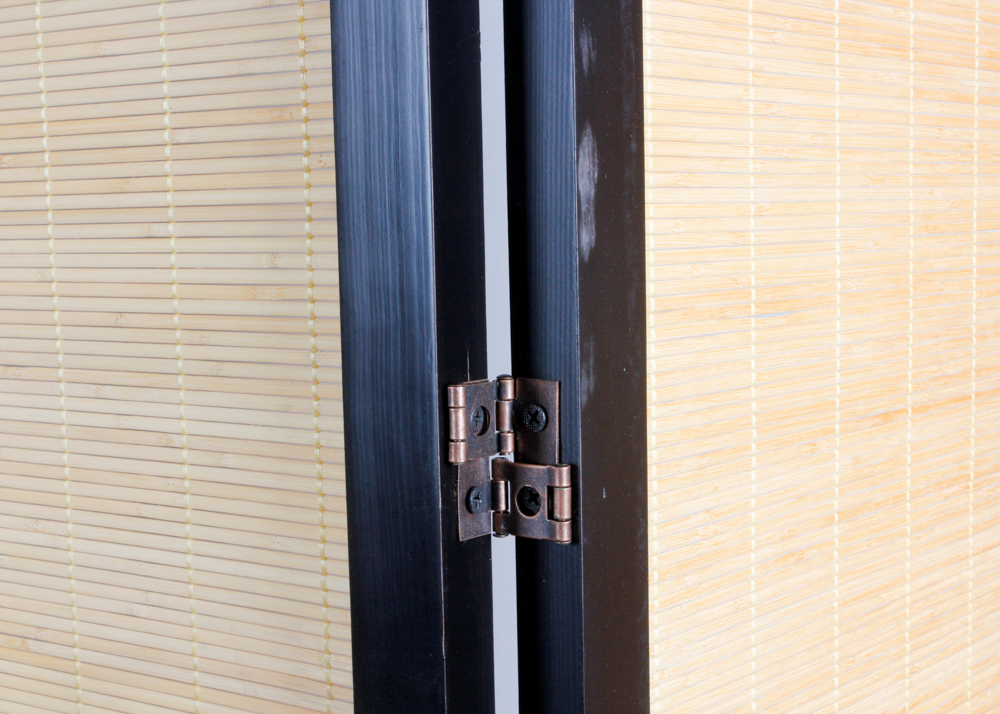 Large Wooden and Faux Bamboo Screen