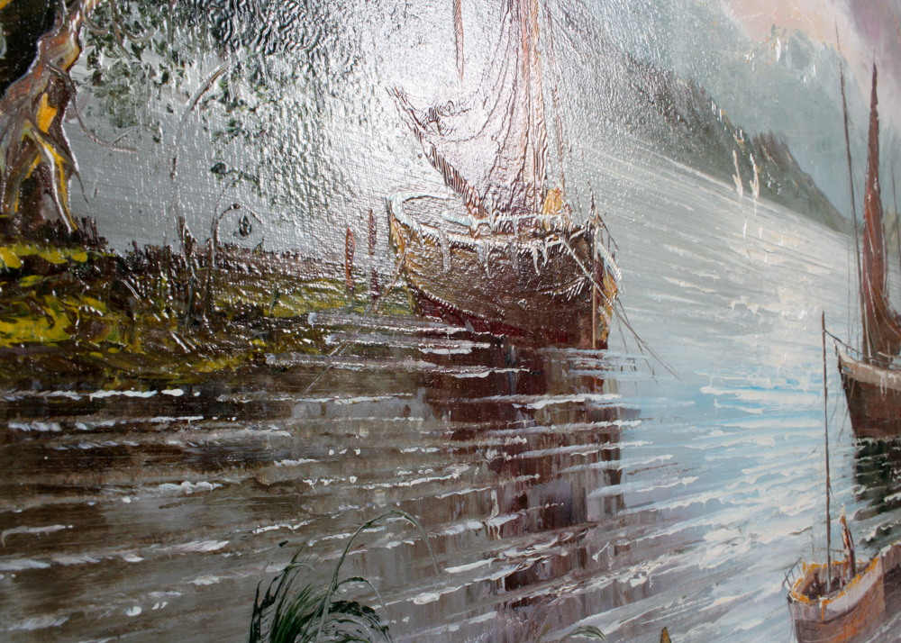 Acrylic Seascape on Canvas by J. Pierce