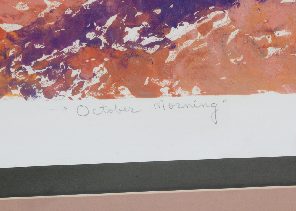 Harold Kraus Signed Monoprint "October Morning"