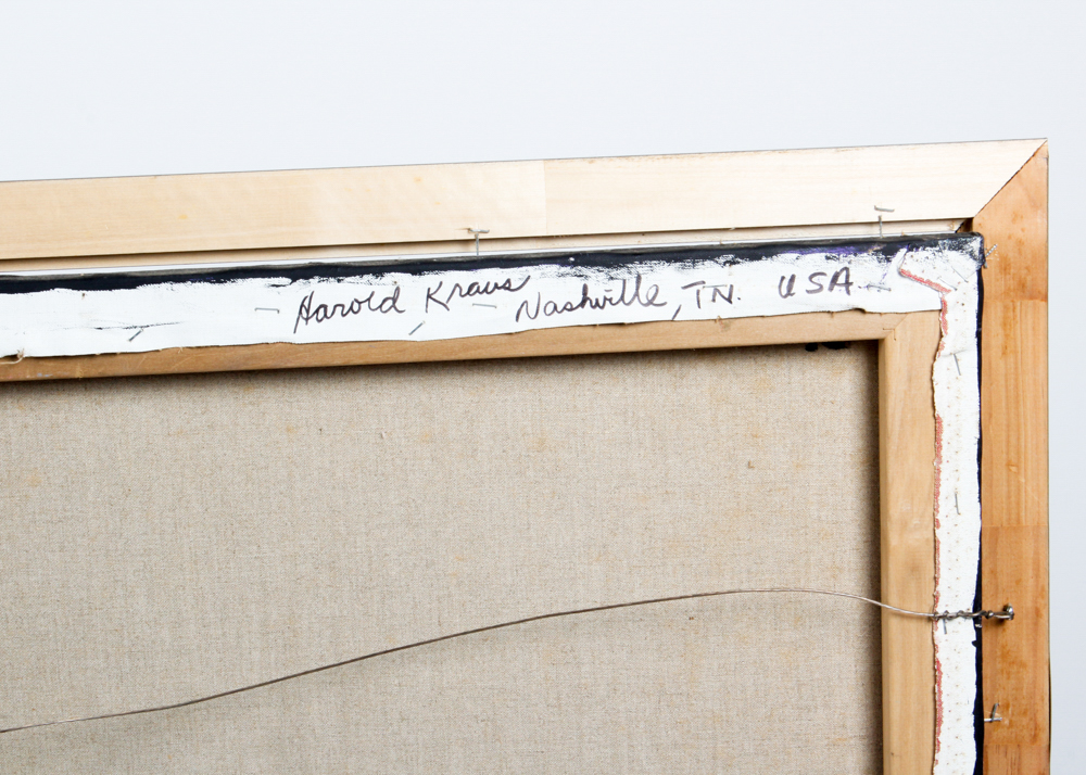 Harold Kraus "Two Orchids" Original Oil on Canvas