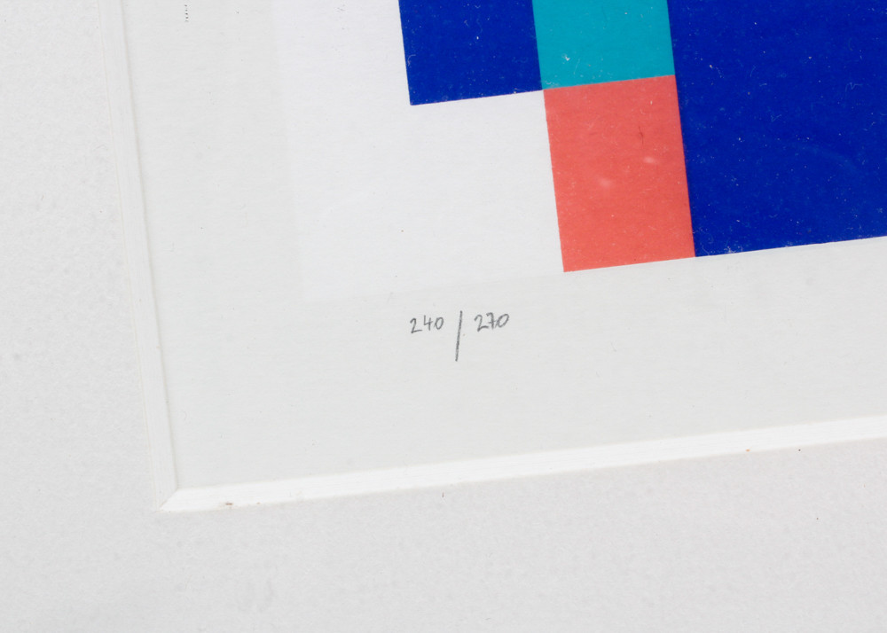 Original Signed Yaacov Agam Abstract Serigraph