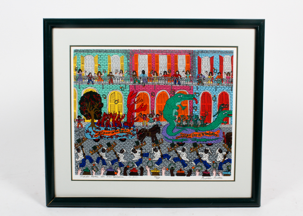 Signed Serigraph Print "Mardi Gras in New Orleans" by Bruce Brice
