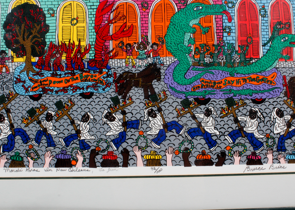 Signed Serigraph Print "Mardi Gras in New Orleans" by Bruce Brice