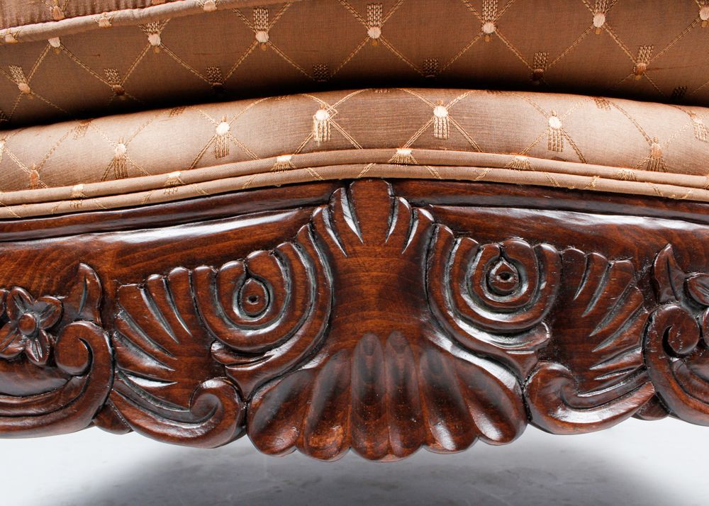 Louis XV Style Bergere, Upholstered in Copper Colored Materials