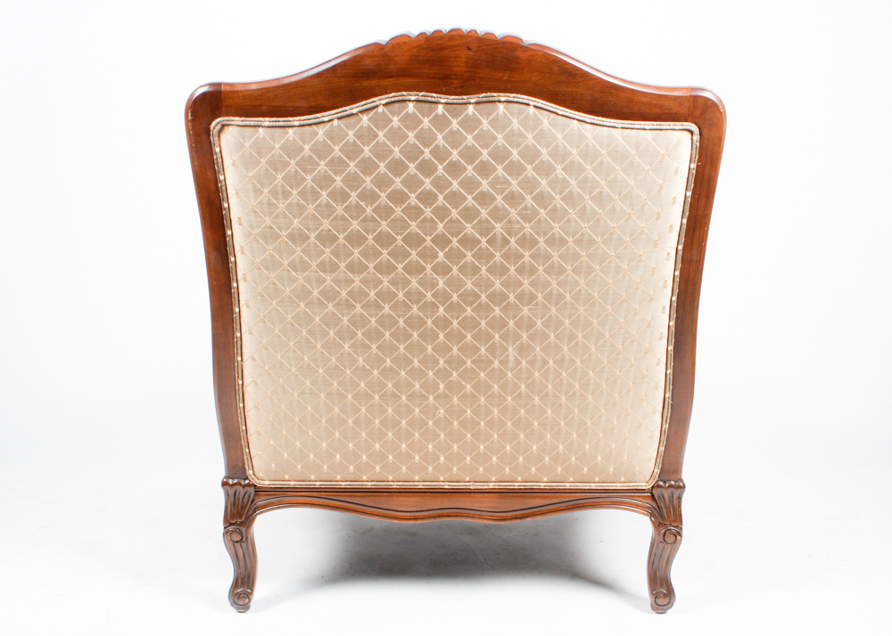 Louis XV Style Bergere, Upholstered in Copper Colored Materials