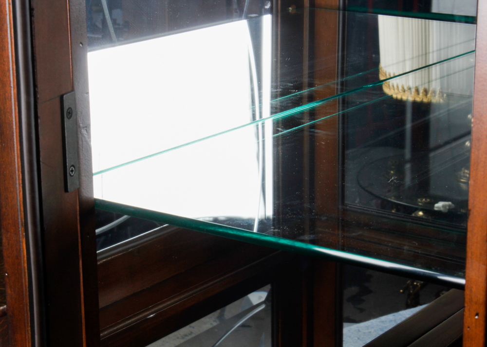 Contemporary Oak Curio Cabinet