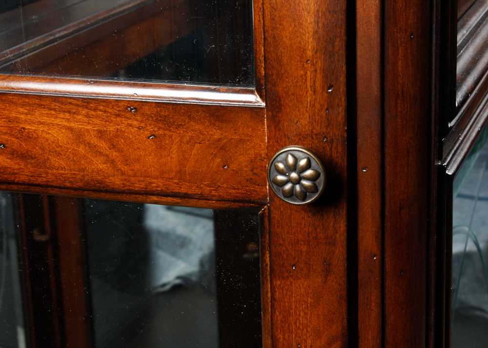 Contemporary Oak Curio Cabinet