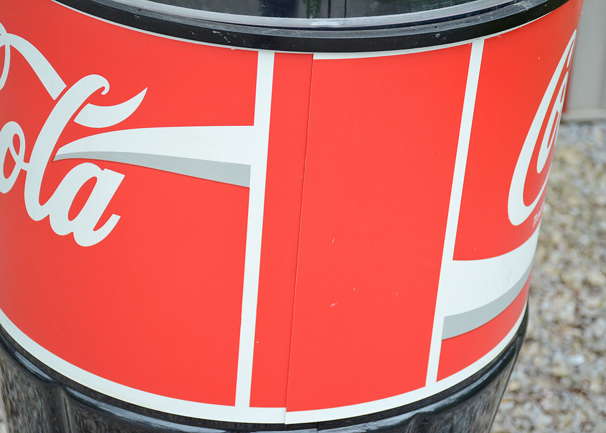 Large Coca-Cola Bottle Cooler Display