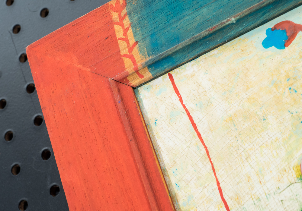 Original Leah Zarembo "Shabbat Shalom" Painting on Framed Wood