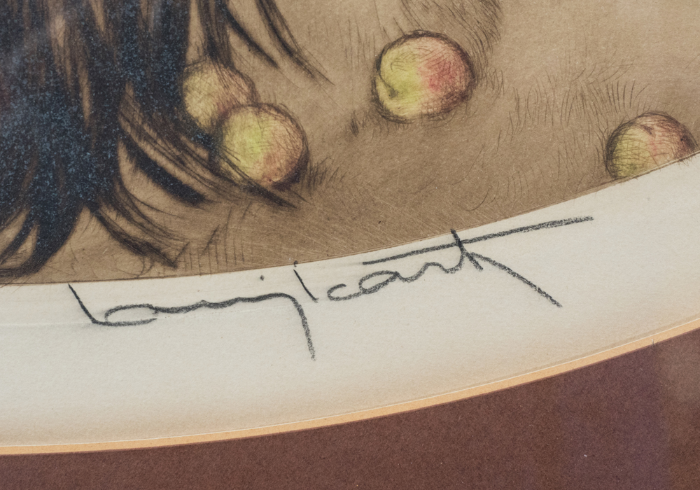 Signed Limited Edition Louis Icart "Love's Awakening" Framed Etching