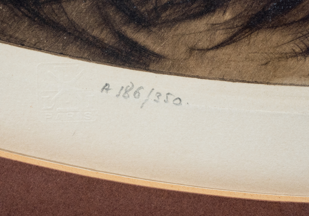 Signed Limited Edition Louis Icart "Love's Awakening" Framed Etching