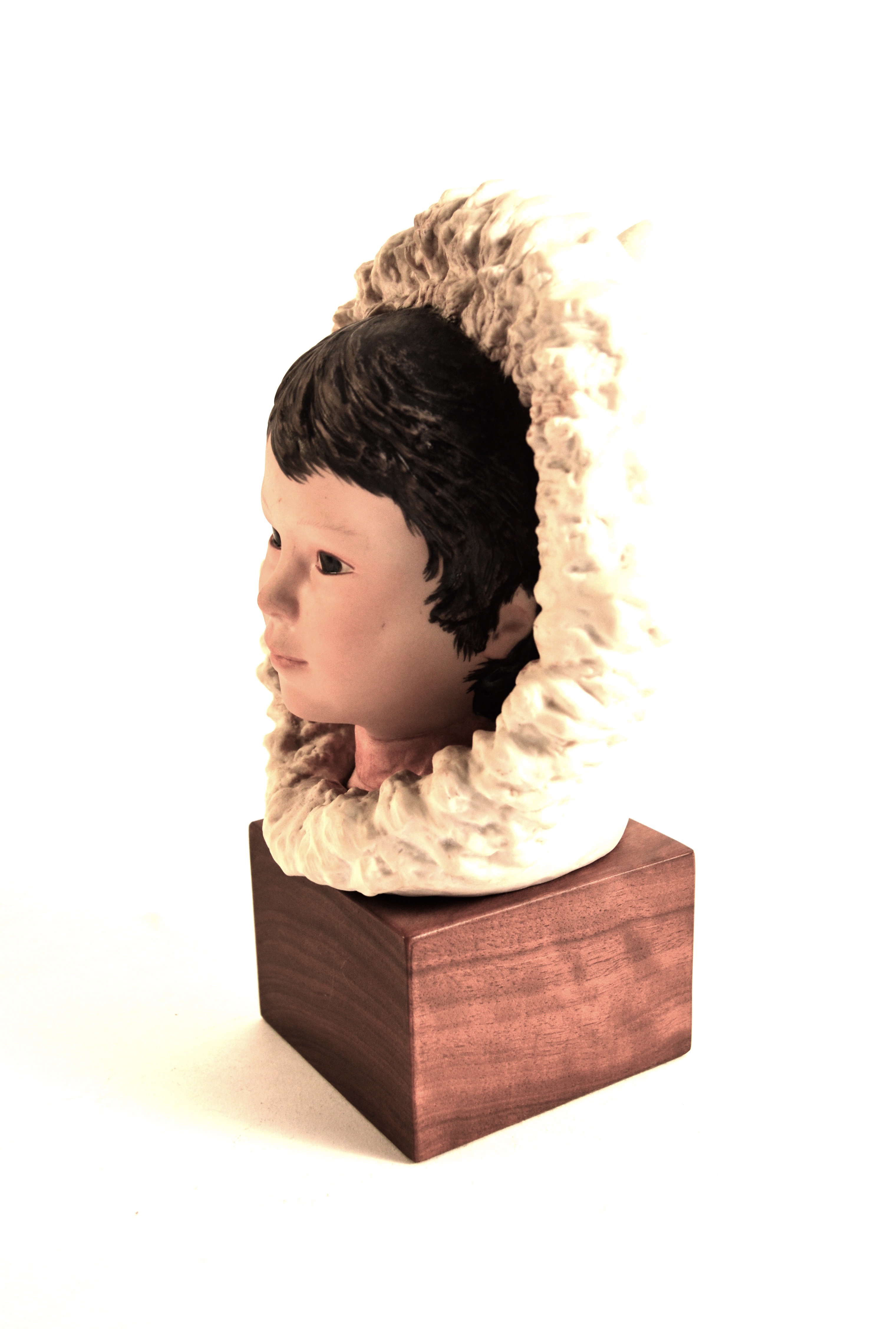 Cybis Porcelain Eskimo Child Show Buntins Bust Statue