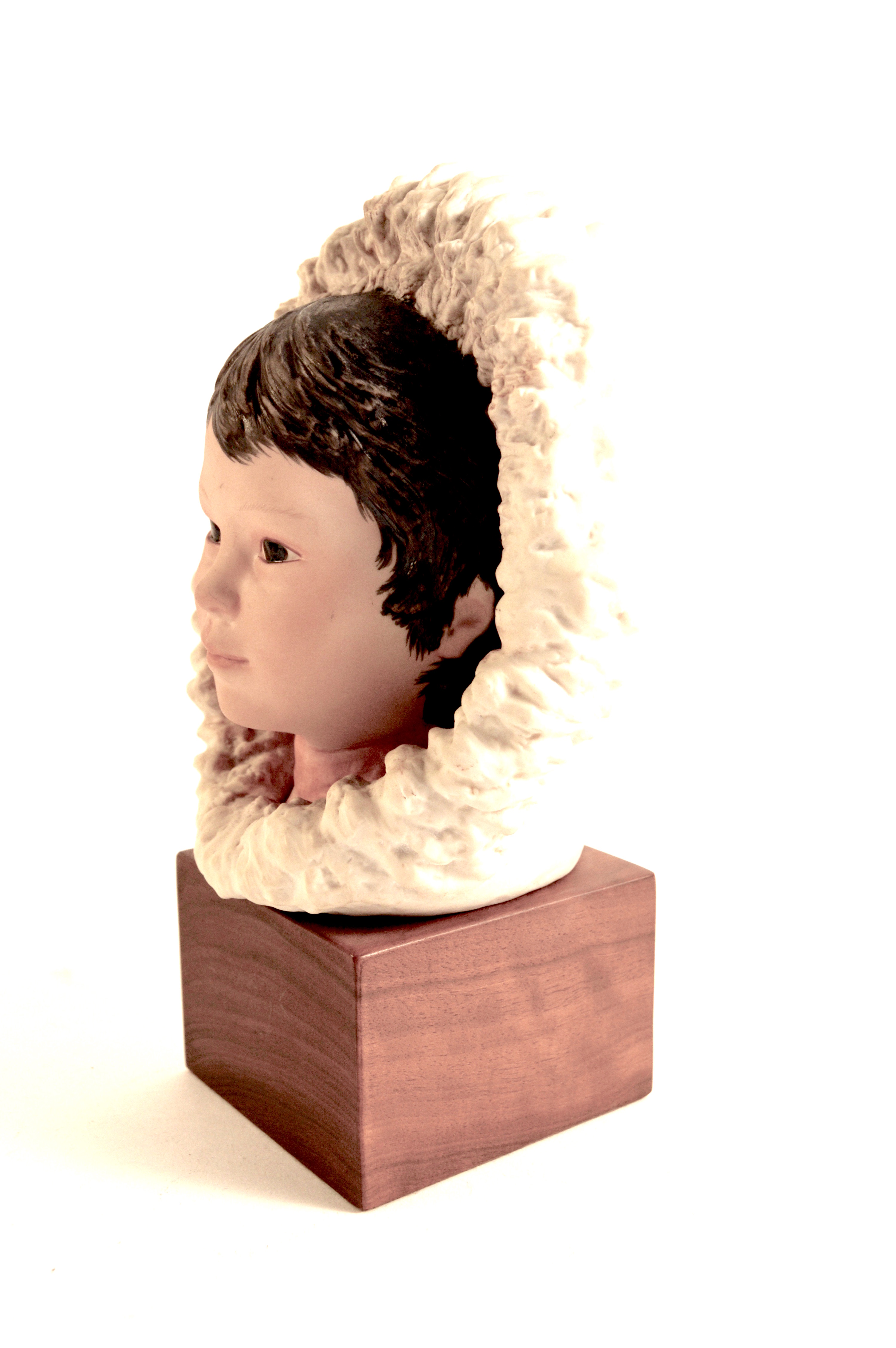 Cybis Porcelain Eskimo Child Show Buntins Bust Statue