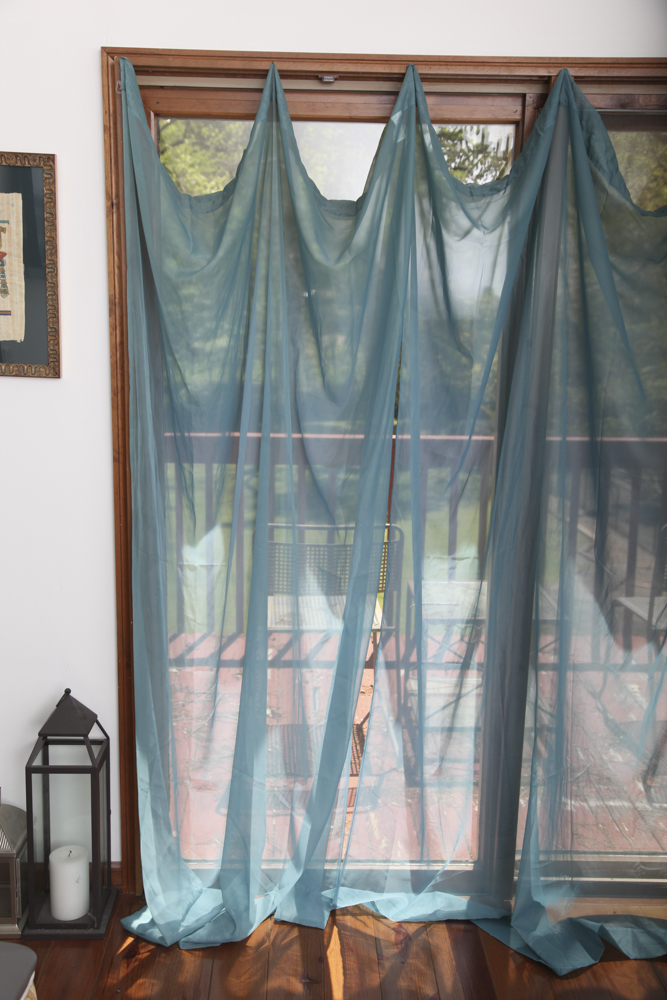 Sheer Turquoise Panel Curtains
