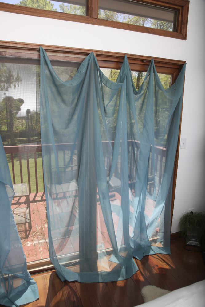 Sheer Turquoise Panel Curtains