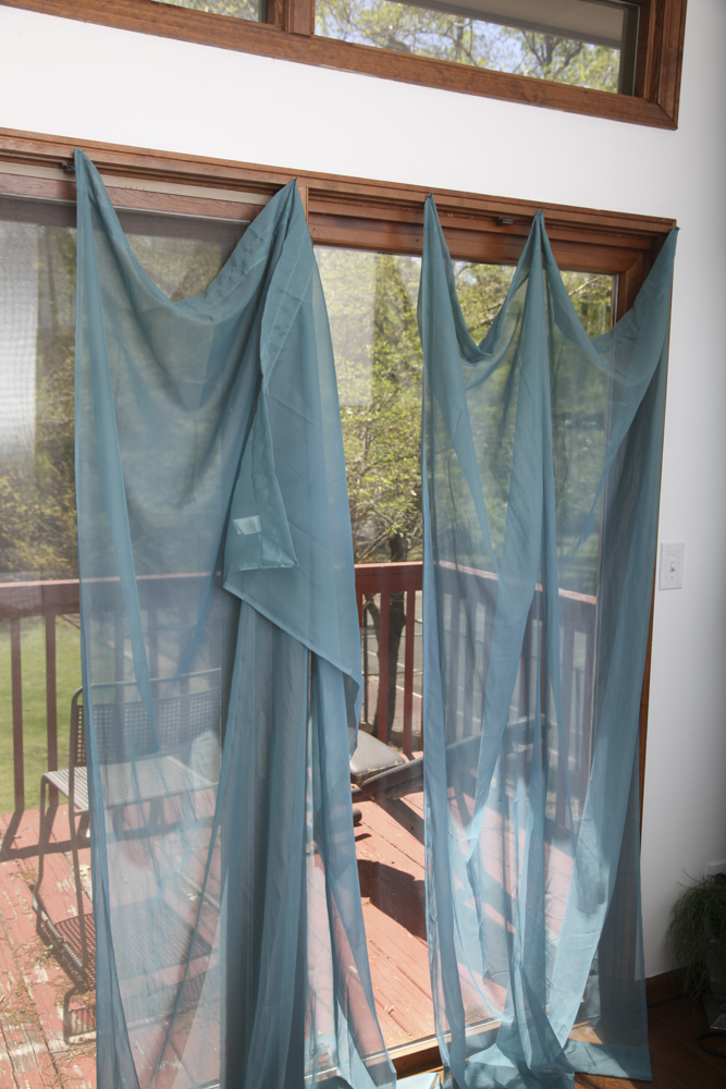 Sheer Turquoise Panel Curtains