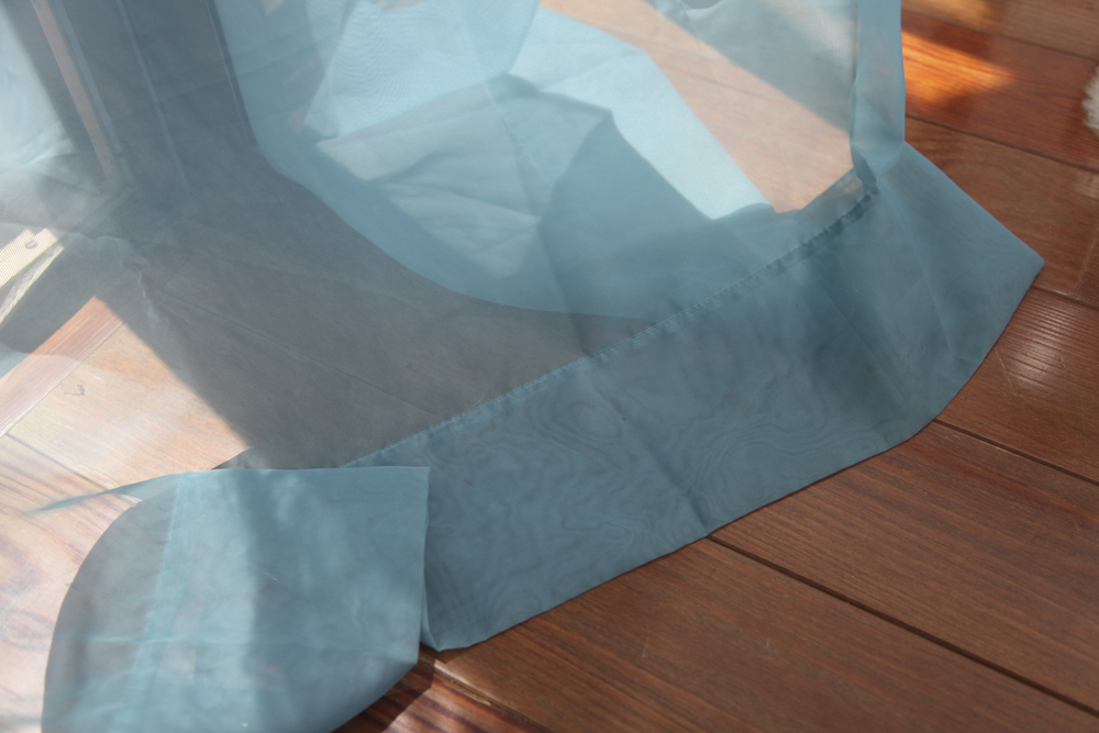 Sheer Turquoise Panel Curtains